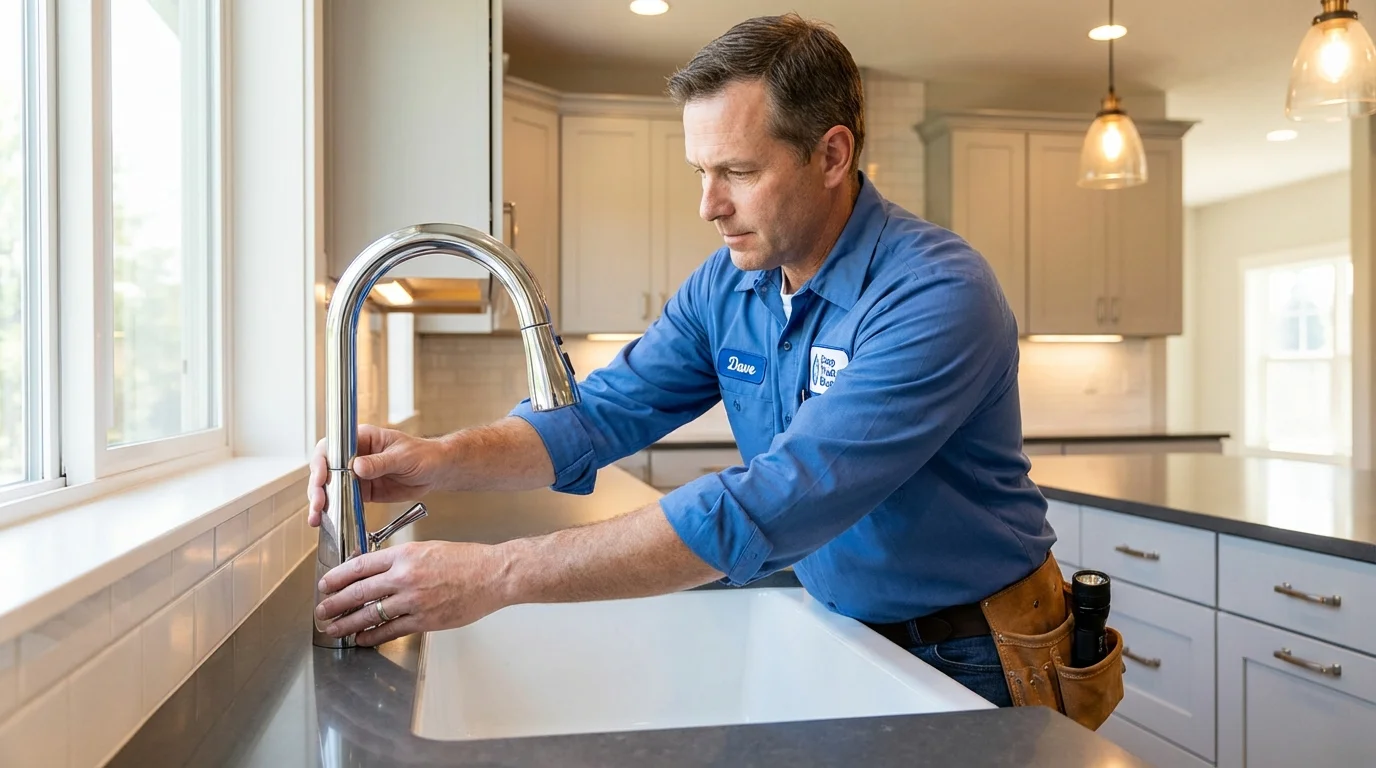 Kitchen faucet installation by Johns Plumbing LLC in Avenal